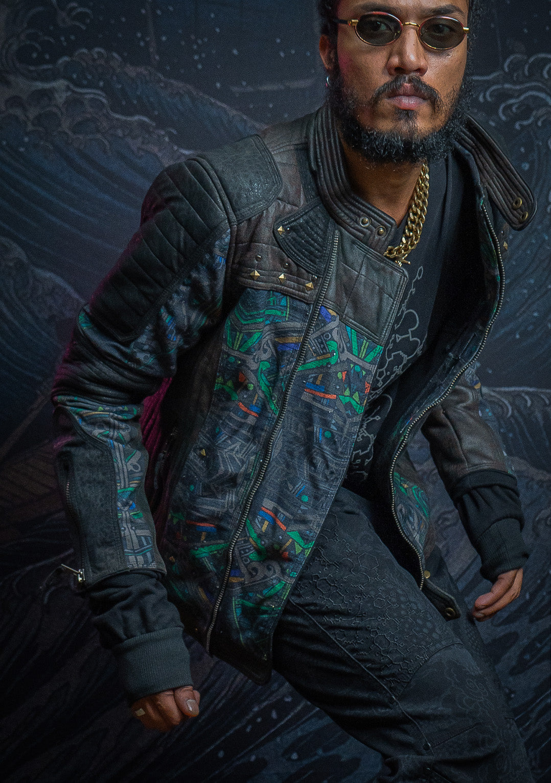 Jacket Men SAMURAI SHAMAN / Fake Leather / Waterproof Linen - POPPYFIELDS